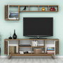 Hanah Home Mueble para TV Inci - Walnut, Cream